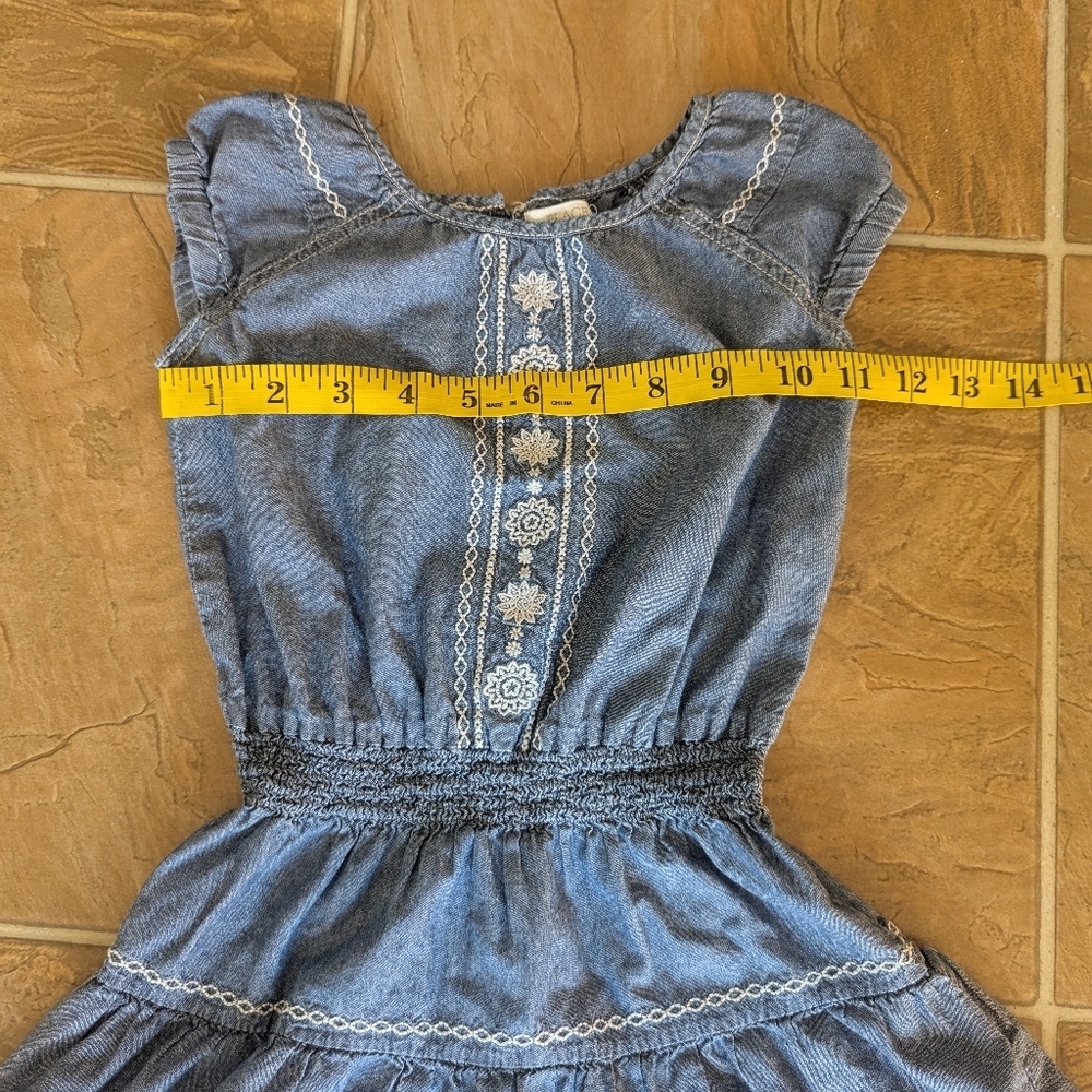 5/$15 Place 1989 Girls Blue Denim Kids Dress- Size 3T - Picture 2 of 5